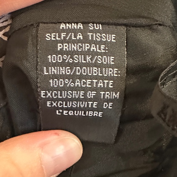 Anna Sui for Anthropologie Black Silk Bubble Skirt Size 2 - Picture 7 of 7